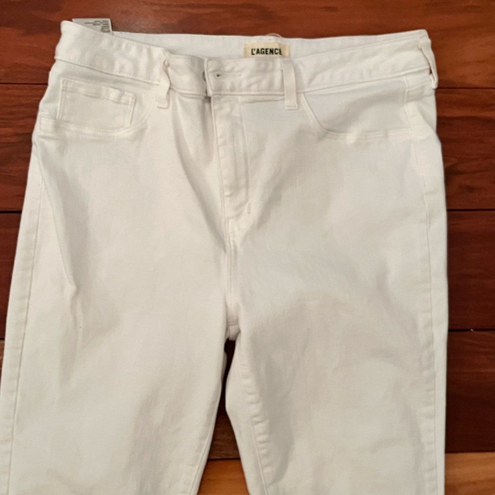 L'AGENCE Margot Skinny Jeans in Blanc‎ - Picture 7 of 10